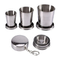 Wholesale Custom Logo 150ml 250ml Stainless Steel Collapsible Cup Telescopic Foldable Travel Water Cup Portable Outdoor Camping