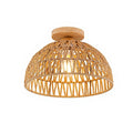 Boho Light Fixtures Ceiling Rattan Lights Boho Chandelier Flush Mount Ceiling Light for Hallway Foyer Entrance Bedroom Kitchen