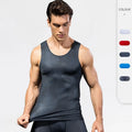 Custom logo Bodybuilding O Neck Workout Sport Shirts Muscle Sleeveless T Shirt Compression Printed Gym Tank Top for Men