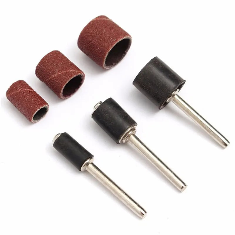 1/2 3/8 1/4 Inch Nail Drill Bits Sanding Bands for Pedicure Dremel Drill Rotary Tools