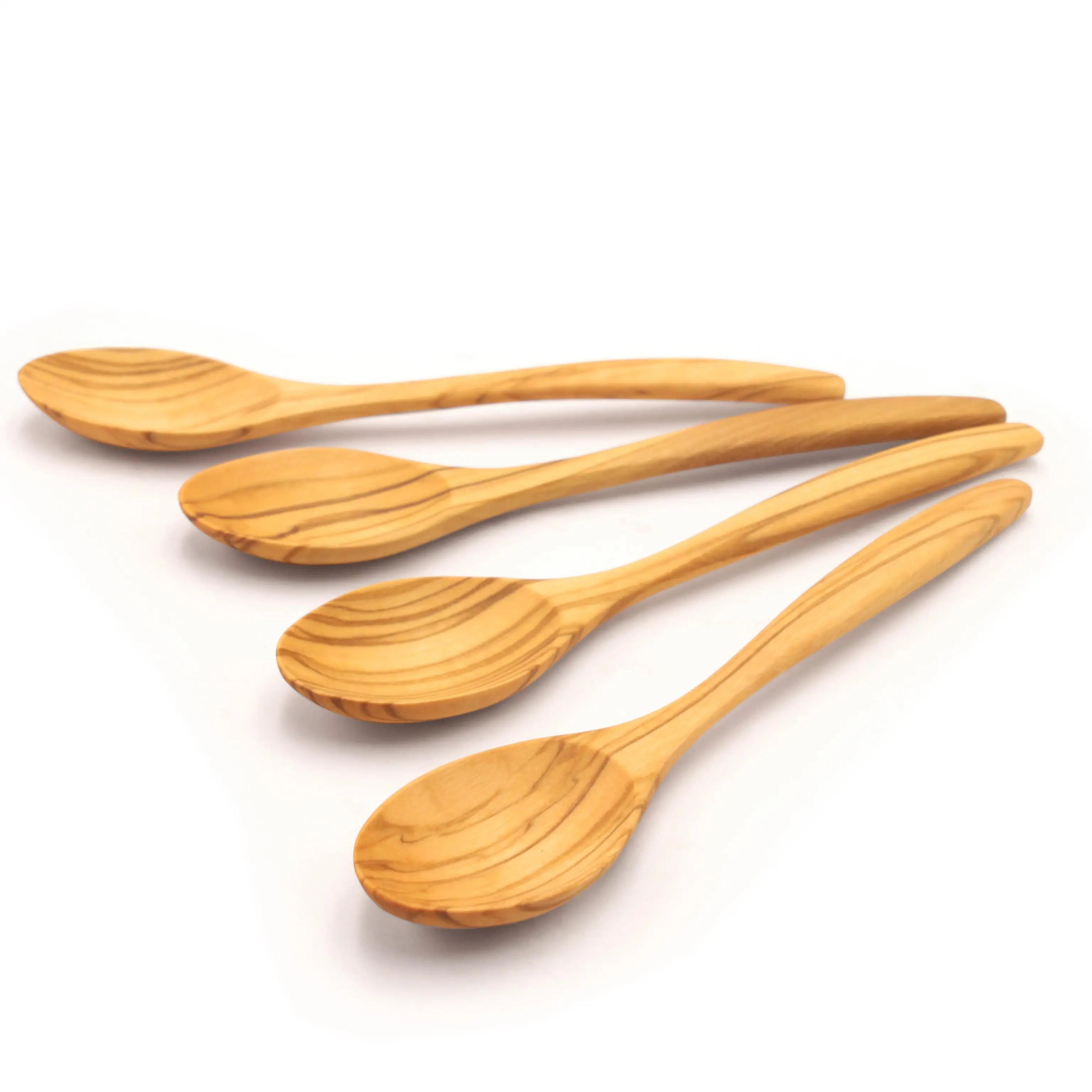 Custom Home Kitchen Accessories Small Wood Spoons Wooden Mixing Serving Spoon Long Handle Olive Wooden Spoon Set for Kitchen