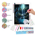 Factory OEM Adult Diamond Painting Landscape Waterfall Custom Diamond Painting Large Size Canvas Diamond Painting Art Decor