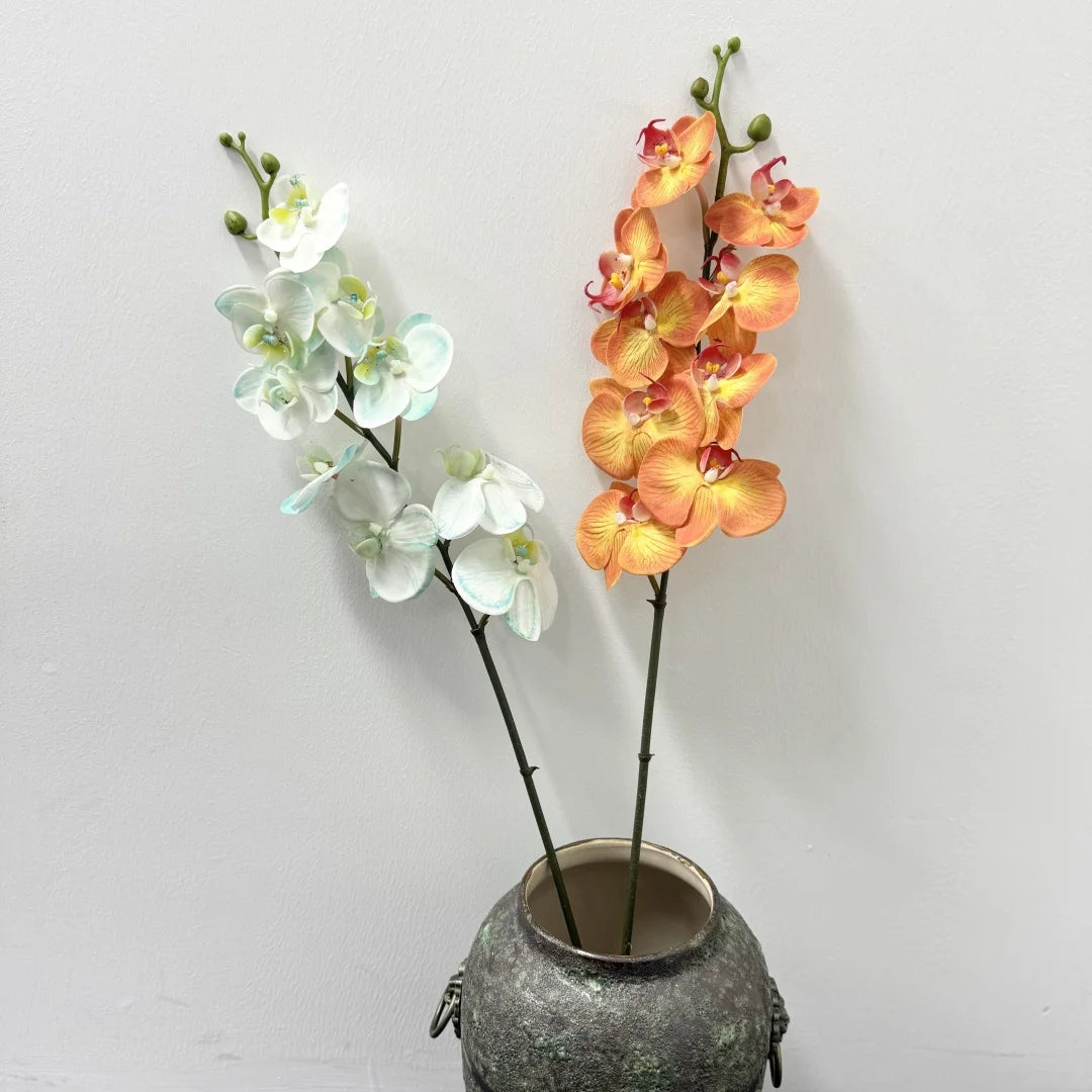 M574 Wedding Flowers Greenery Long Branch Arrangement Artificial butterfly Orchids Phalaenopsis Silk Real Touch Flowers