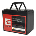 R10 Lifepo4 Battery 12v 100Ah Lithium-iron Phospha for RV Camper Golf Cart Off-Road Off-grid Solar Wind Batteries VariCore