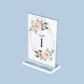 Top Quality Sign Holder 4x6 1 Pack Clear Plastic Sign Holder Vertical Standing Paper Stand for Coffee Hotel Office Public