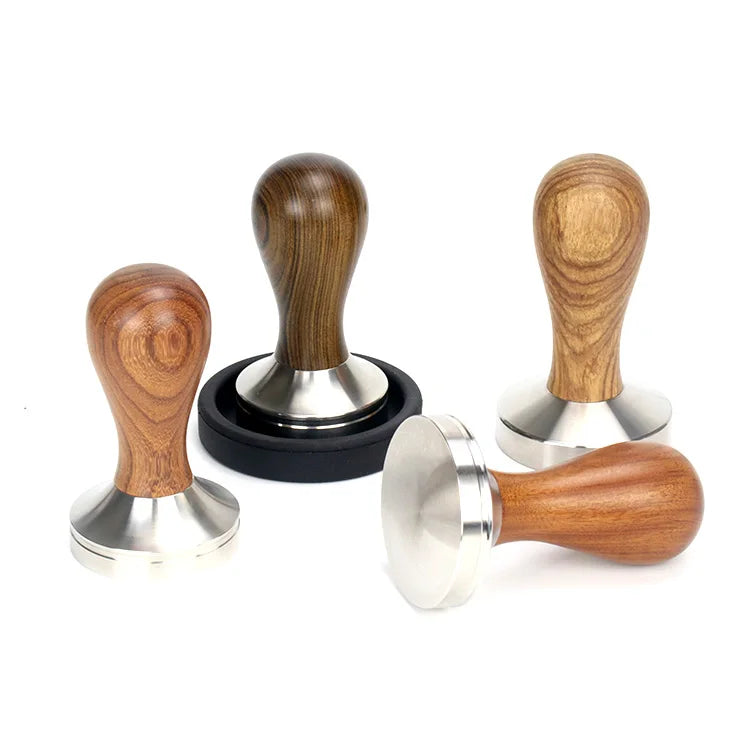 Hot Sale Wooden Handle Coffee Tampers With Handles 51mm 53mm 58mm Stainless Steel Espresso Coffee Tamper