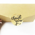 100pcs Per Pack Black Lettering Thank You Round Sealing Sticker DIY Decor Sealing Sticker Products Package Label