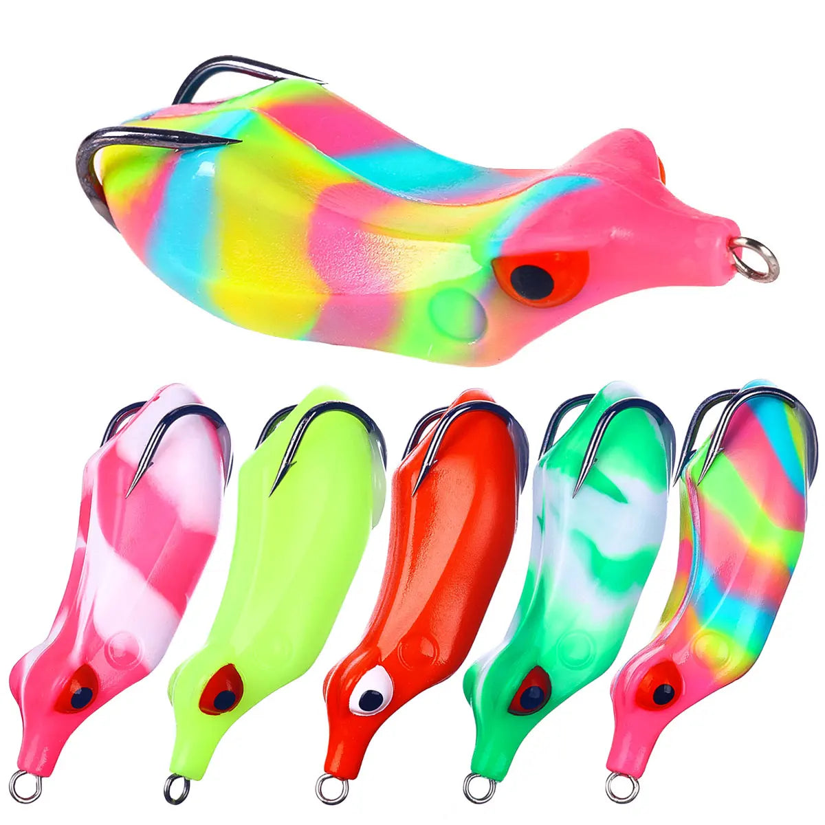 Wholesale FO059 7cm 12.8g Artificial Soft Baits Top Water Floating Frog Fishing Lures