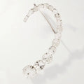New Simple Rhinestone Earings European and American Fine Jewelry Earrings Full Diamond Arc Shaped Left Ear Fashion Earrings