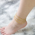 2022 New Trend Fine Anklet for Women18K Gold Plated Anklet Stainless Steel Foot Jewelry Wholesale Custom Fashion Jewelry