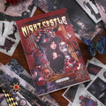 Dark Castle Series Retro DIY Material Sticker Book 50 Sheets Per Pack Printed Scrapbook with Decorative Bottoming