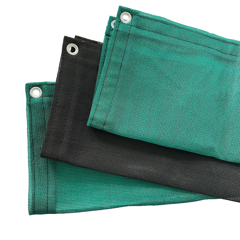 Fire Retardant Custom Heavy Duty HDPE Mesh Anti-UV Plain Shade Tarp Green Black Dump Truck Tarp