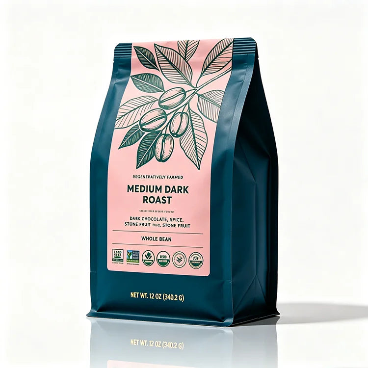 High Quality Luxury Customized Coffee Packaging Bag 250g 500g 1Kg Aluminum Foil Food Pouch Coffee Bag With Valve and Zipper