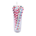 New Style Multicolor Disposable Juice Sucker Custom Printed Striped Food Grade Popular Paper Straws MegaBDM