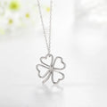 Poliva Simple Design Fashion Girls Jewelry 925 Sterling Silver Necklaces  Lucky Leaf Shape Necklace