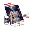 Abstract Woman Skeleton DIY Oil Painting by Numbers on Linen Canvas Personalized Painting by Numbers Supports Base
