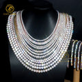 Factory Price Rhodium Plated 925 Sterling Silver Moissanite  2mm 3mm 4mm Tennis Necklace  Moissanite Tennis Chain Tariff Free