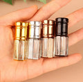 3ml 6ml 12ml Octagon Arabic Attar Gold Hot Stamping Logo Empty Crystal Glass  Roll on Bottle Perfume Essential Oil Roller Bottle
