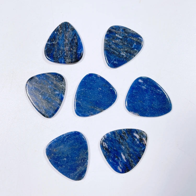 Huiying Musical Instrument Made In Natural Stone Custom lapis lazuli Guitar Accessories Picks Wholesale