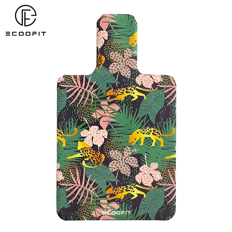 Tropical Peachy Custom Logo Printed Core Training Suede Rubber Machine Washable Pilates Reformer Mat Towel Sweat Absorbing