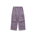Custom Suede Cargo Pants Trousers Wide Leg Baggy Thick Men's Pants & Trousers