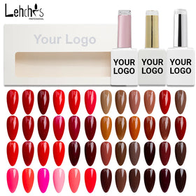 Lehchis Low Moq Unique Customize 500 Colors Gel Nail Polish Soak of Uv Gel 12pcs Set Box Collection OEM ODM Nail Supplies
