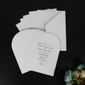 New Design Blind Embossed Embossing Arch Shape Wedding Invitation With Envelope