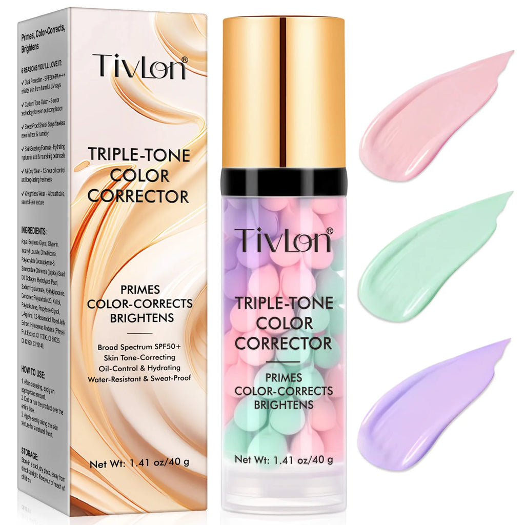 Best Seller 3 in 1 Primer Makeup SPF 50 Sunscreen Isolation Cream One Step Color Corrector Face Primer for Skin Tone Correcting