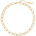 Fashion Personalized Irregular Circle Brass Gold Plated Chain Necklaces Unisex Jewelry Factory Direct Sale