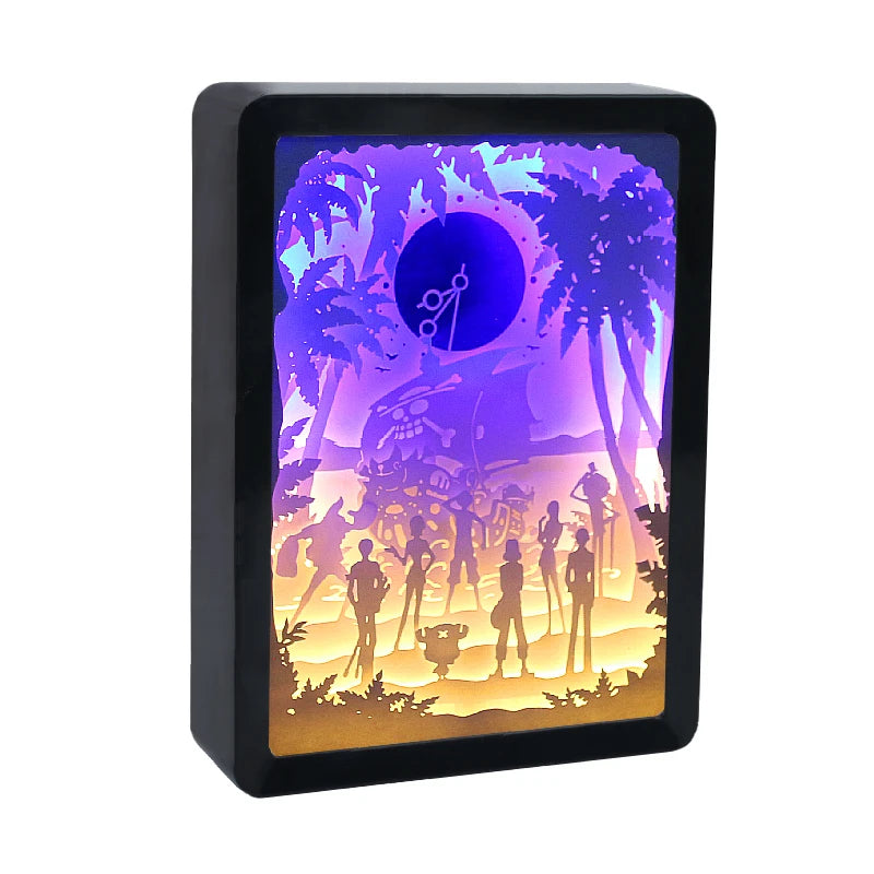 Festival Gift Customized Shadow Paper 3D Night Light Color Changing Led Paper Cut Lamp