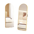 Modern Full Body Dressing Wall Mirror Self-Adhesive Glass Hanging Mirror with Red Feeling Wall Hanging Changing Mirror