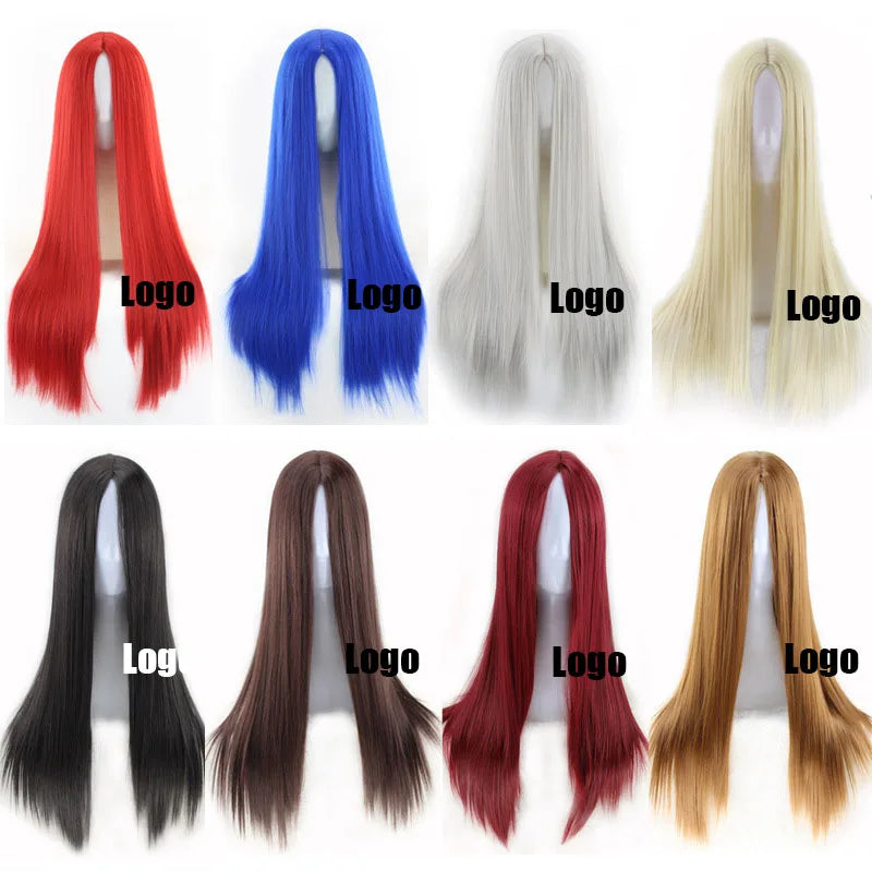 Wholesale 26inches of Black Mid-length Straight Hair Women's Wig Minutes Europe and the United States Popular Spot