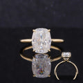 Starsgem Custom Cushion Cut Moissanite Gold Ring 18k Carat Engagement Wedding Fine Jewelry Yellow Gold AU750 18k Solid Gold Ring