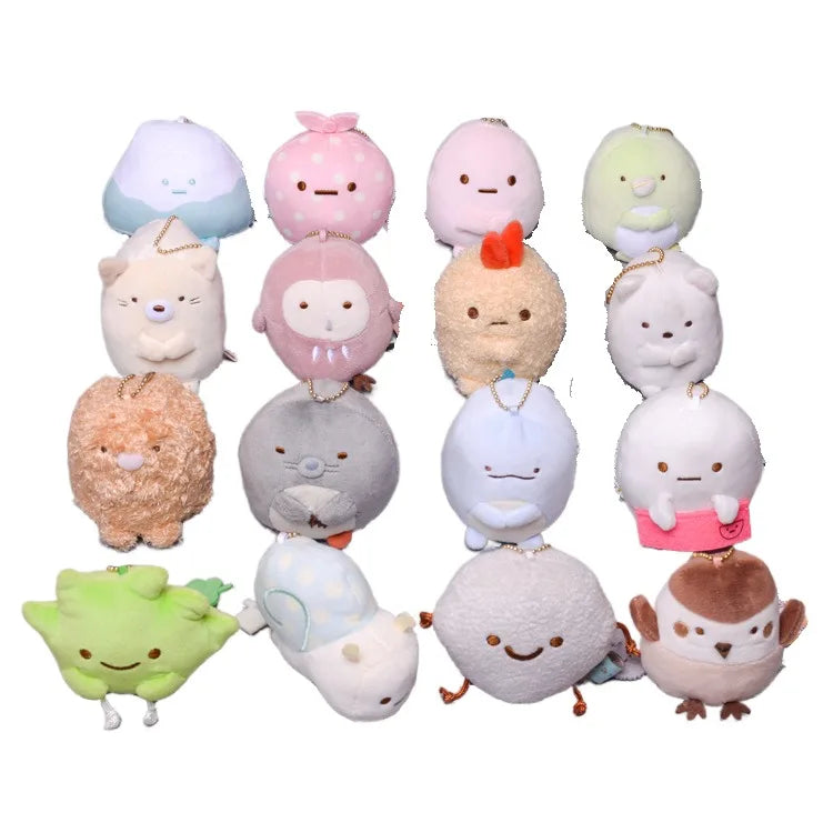 Songshan Toys Custom Wholesale Anime Key Chains Mini Fluffy Cute Dolls Small Kawaii Stuffed Animal Plush Keychain Toy Kids Gifts