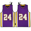 In Stock Golf Accessories Golf Club Cleaner Purple No. 24 Jersey Shape Waffle Microfiber Golf Towel With Hook