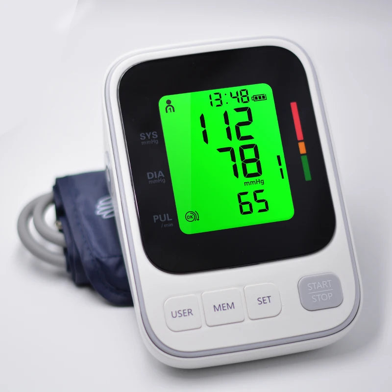 Upper Arm High Heart Rate  Bp Monitor Blood Pressure Digital Sphygmomanometer for Home Use