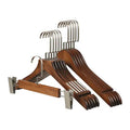 Vintage Adult Man Women Hangers Non-slip Wooden Clothing Retro Rack Smooth Finished Solid Wood Coat Hanger
