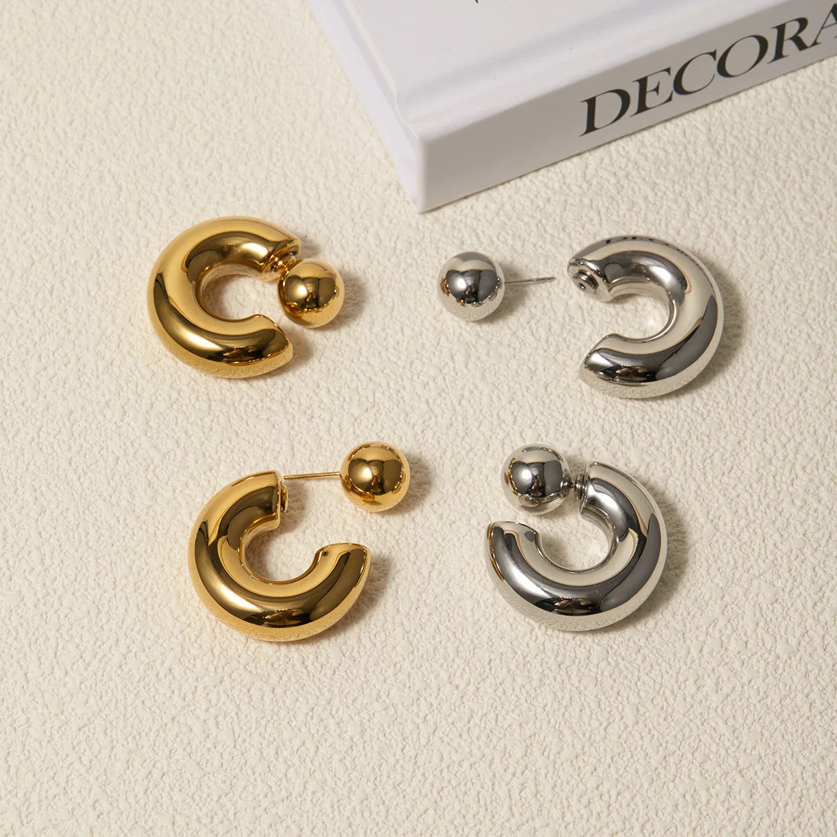 Hot Selling Fashion High-end Luxury Stainless Steel 18K Gold Plating Stud Earrings for Women Jewelry Gift