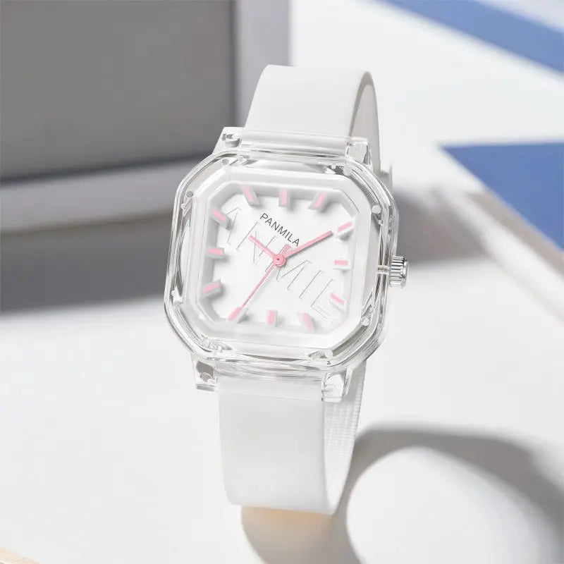 Fashion Plastic Transparent Watch Women Simple Quartz Watches Ladies Women Silicone Strap Watches Girl