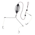 YOUME 35cm Inline Method Feeder Set Swivel Carp Fishing Baits Cage Hook Rig Fish Tackle Accessories