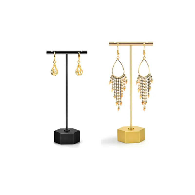 Hot sale T bar Earrings Display Jewelry Rack Metal Earrings Display Stand