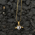 2024 Dazan Winter New 18k Gold Plated Stainless Steel Customizable Stacked Jewellery Chain Angel Wing Colorful 5AZircon Necklace
