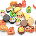 Bulk Charms Simulated Japanese Food Resin Onigiri Bread Salmon Craft Kawii 3D Dollhouse Modeling Photography Props
