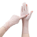 Lightweight Breathable UV Protection Sun Gloves for Women Long Fingerless UPF 50+ for Outdoor Activities Driving Cycling Fishing