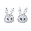 925 Silver Lovely Rabbit Stud Earrings for Women Trend Personality Lady Fashion Jewelry 2021