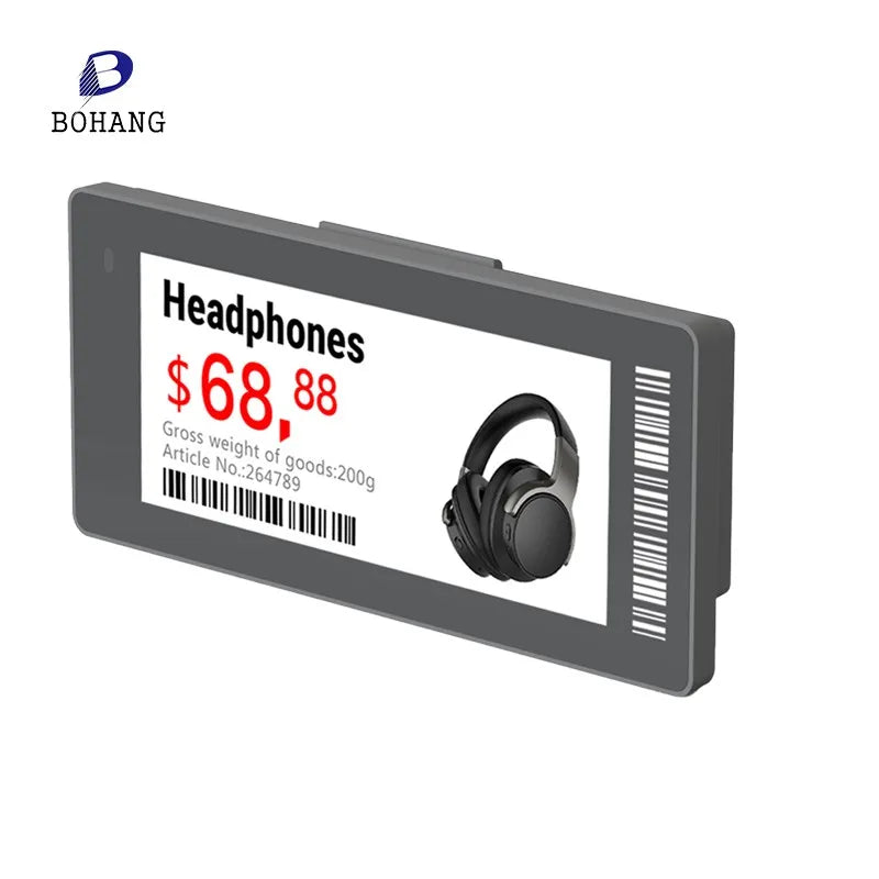 Bohang DJ-WP0290BWR Retail Store 2.9 Inch  E-ink Digital Price Tags Epaper  Supermarket Digital Display Price Tag Holder