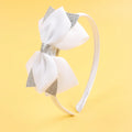 CN Boutique Thin Classic Glitter and Ribbon Bows Knot Hard Headbands for Little Kids Girls