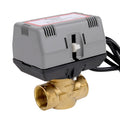 1/2" 3/4" 1" Brass Motorized Ball  Globe Valve Water Stop Shut-Off AC220V Three Wire Two Control Two Way Electric Ball Valve