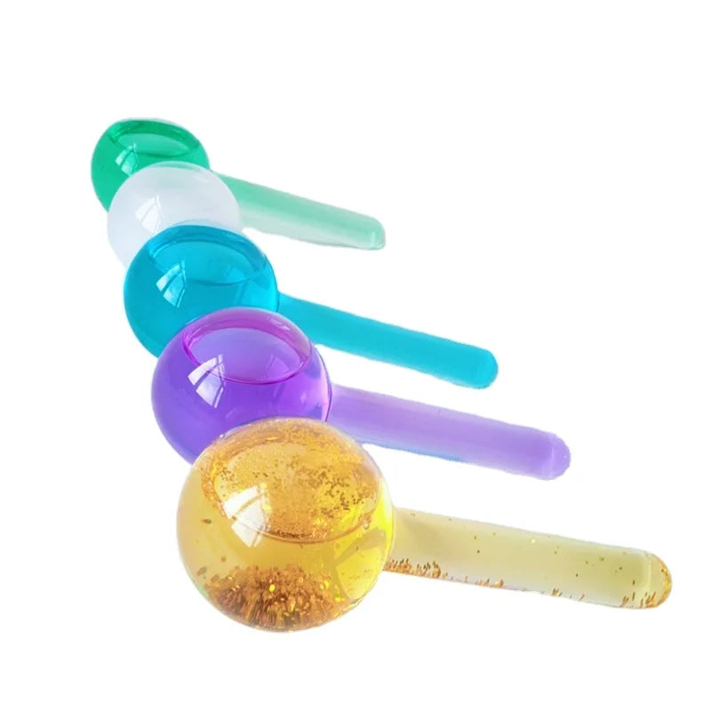 Huiying Wholesale White Color Ice Roller Glasses Ball Relief the Dark Circle Facial Beauty