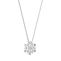 G411 Fancy Copper Zircon Snow Pendant Necklaces for Gifts Snowflake Pendant Necklace